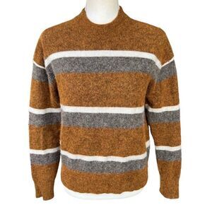 Samsoe Samsoe Anour Caramel Striped Wool & Alpaca Jumper Sweater Size XS